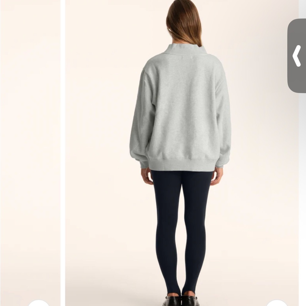 NWT Parke x Set Active Collaboration Varsity Mockneck L/XL Gray Sweatshirt Orca - Picture 5 of 10